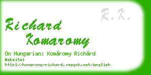 richard komaromy business card